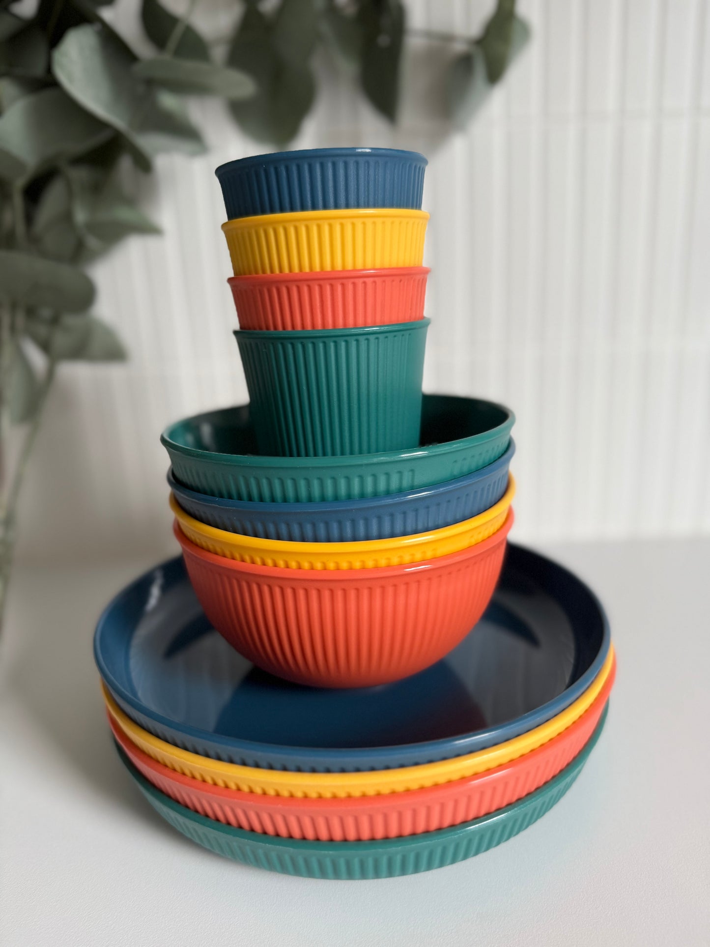 Wheat Straw Dinnerware Set (12 piece-Colour)
