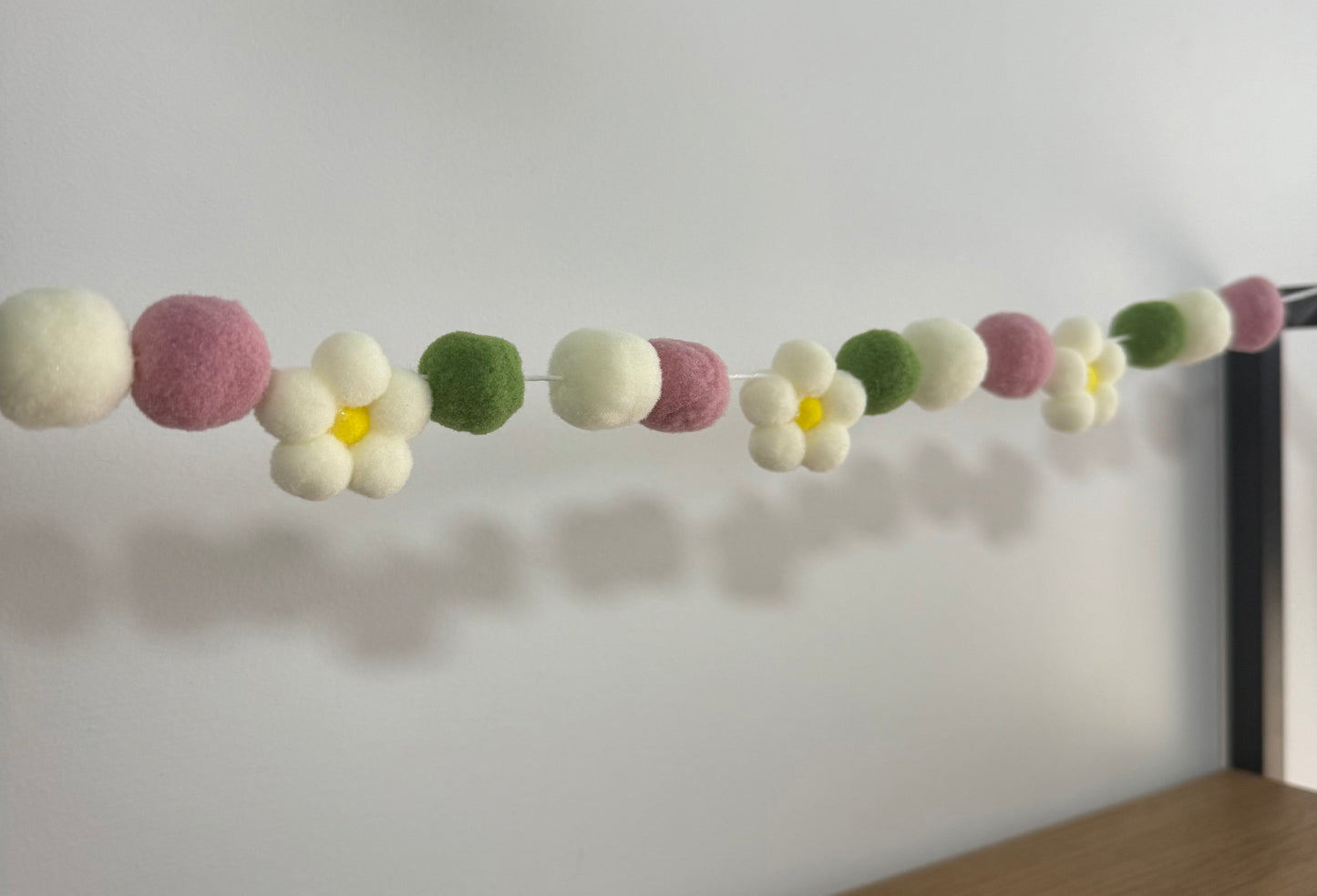 Mini Floral bunting - Flower Pom Pom
