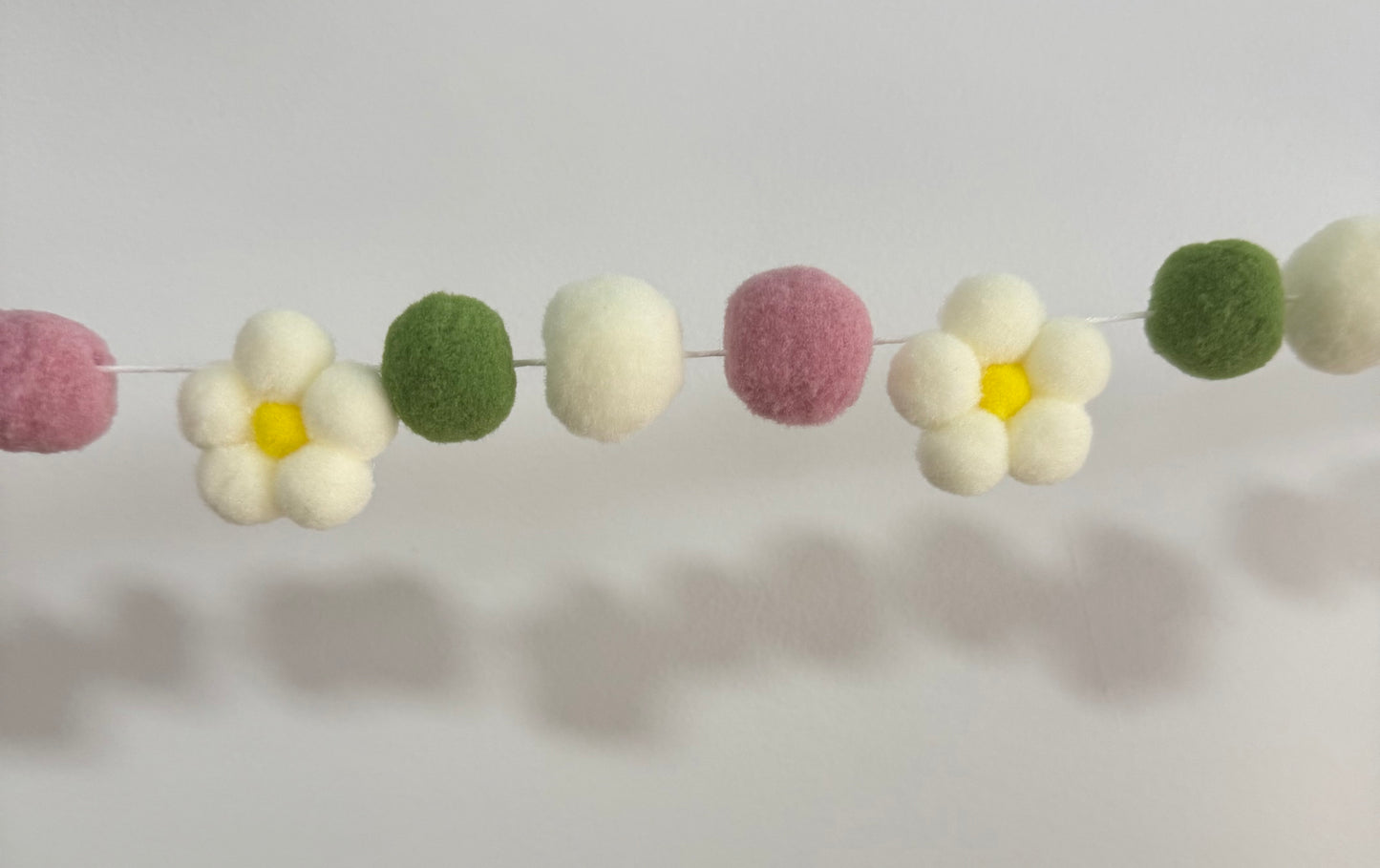 Mini Floral bunting - Flower Pom Pom