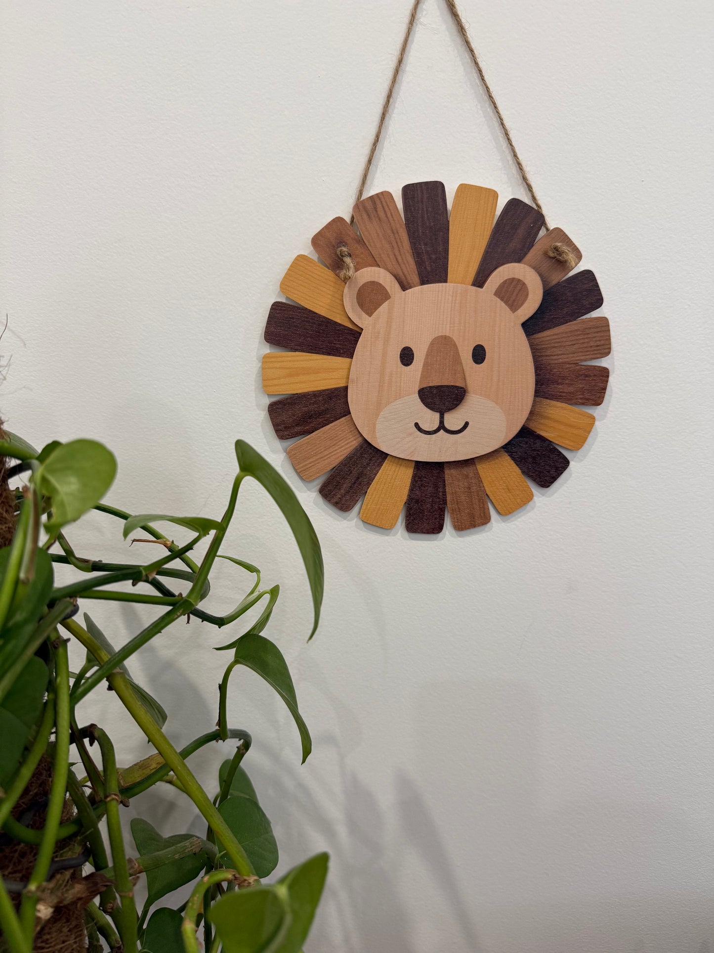Wooden Lion Head