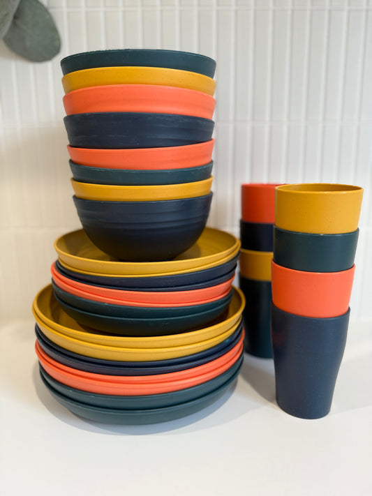 Wheat Straw Dinnerware Set (32 piece-Colour)