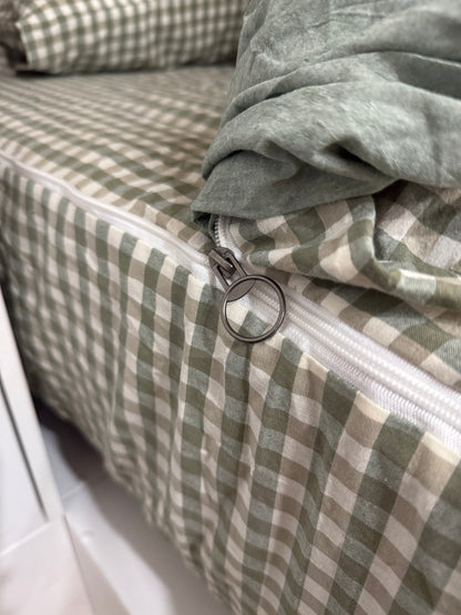 Noah- Eucalyptus Green Gingham - Main