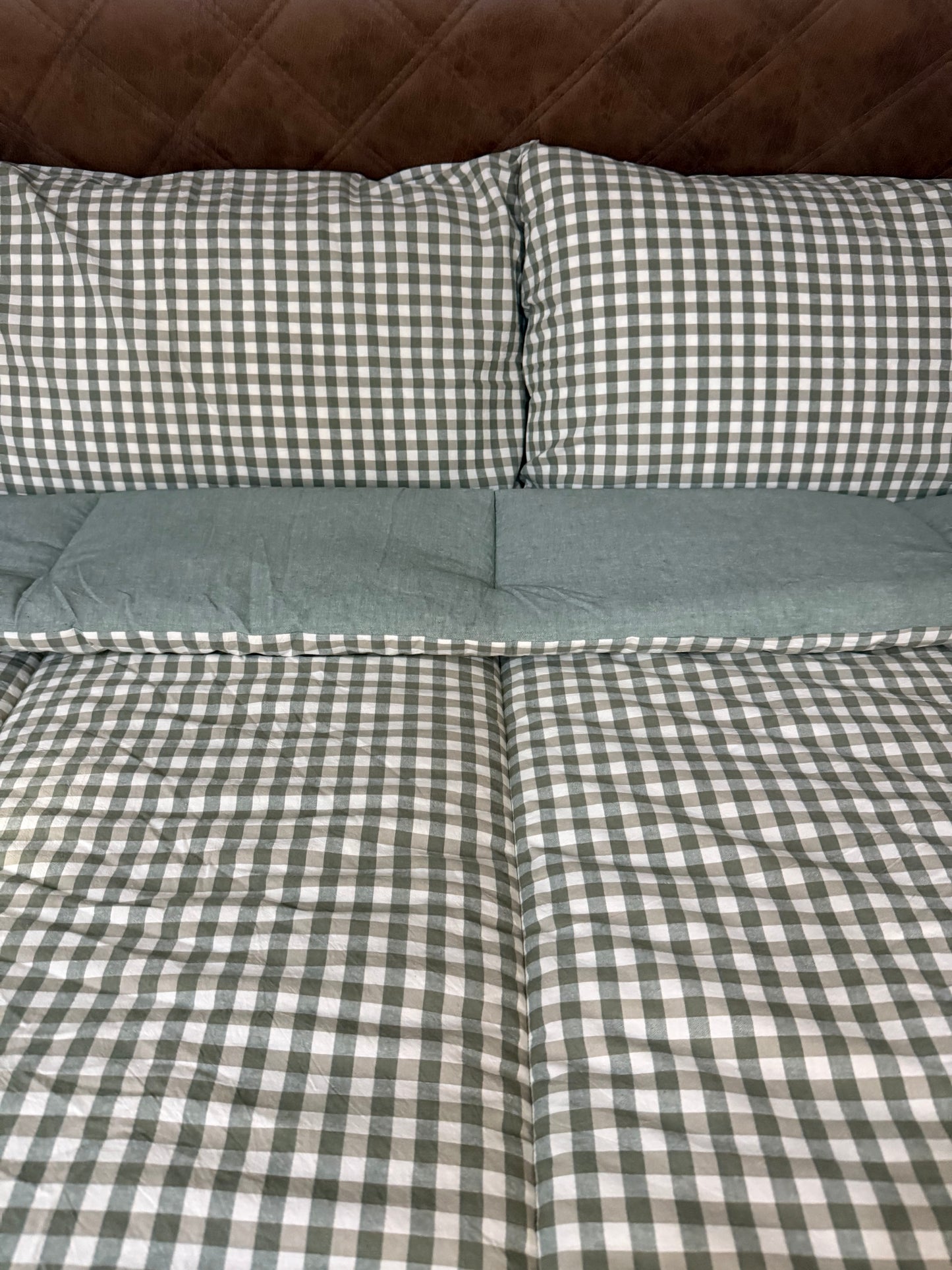 Noah- Eucalyptus Green Gingham - Main