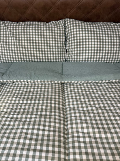 Noah- Eucalyptus Green Gingham - Main