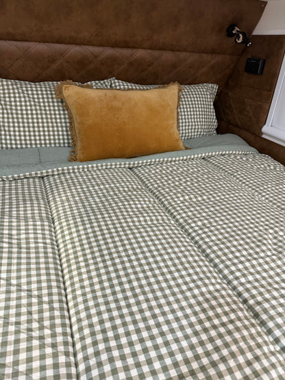 Noah- Eucalyptus Green Gingham - Main