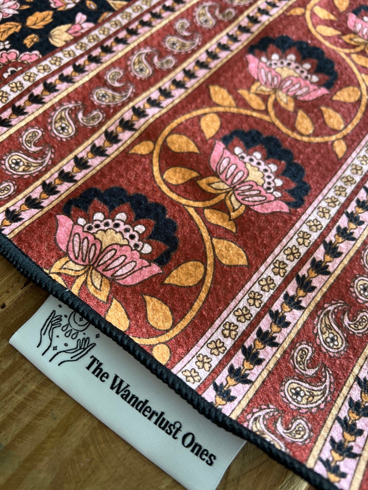 Quick dry tea towel  - Black Paisley