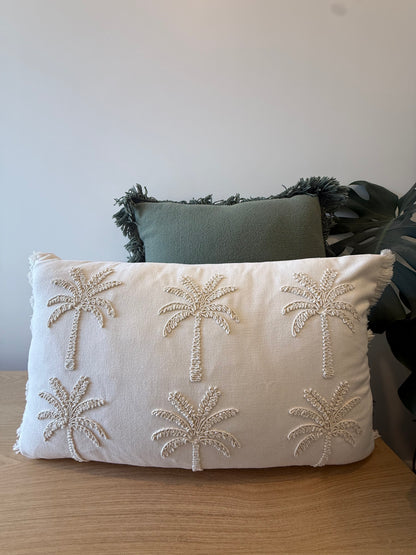 Palm Paradise Cushion - Natural