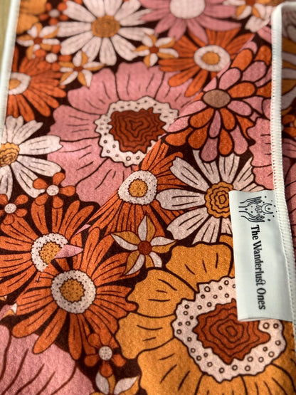 Quick Dry Tea Towel - Retro Florals