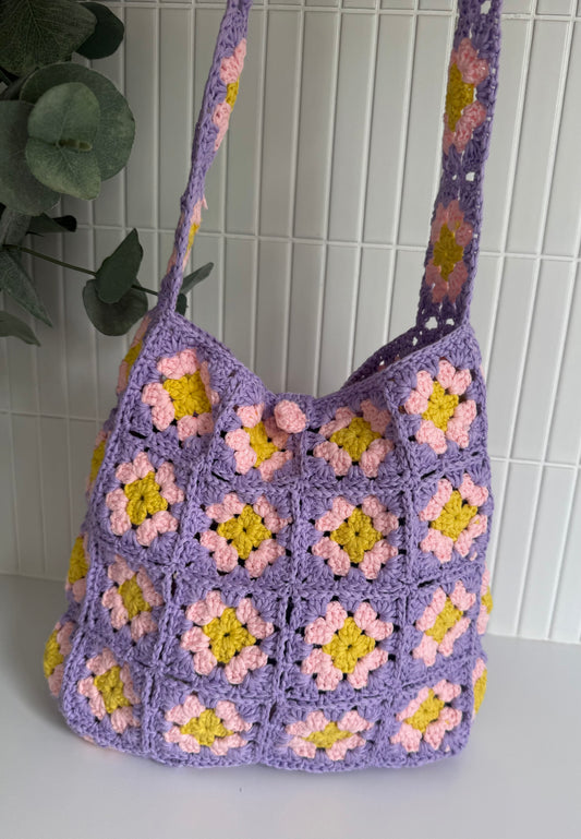 Patchwork Crochet Tote