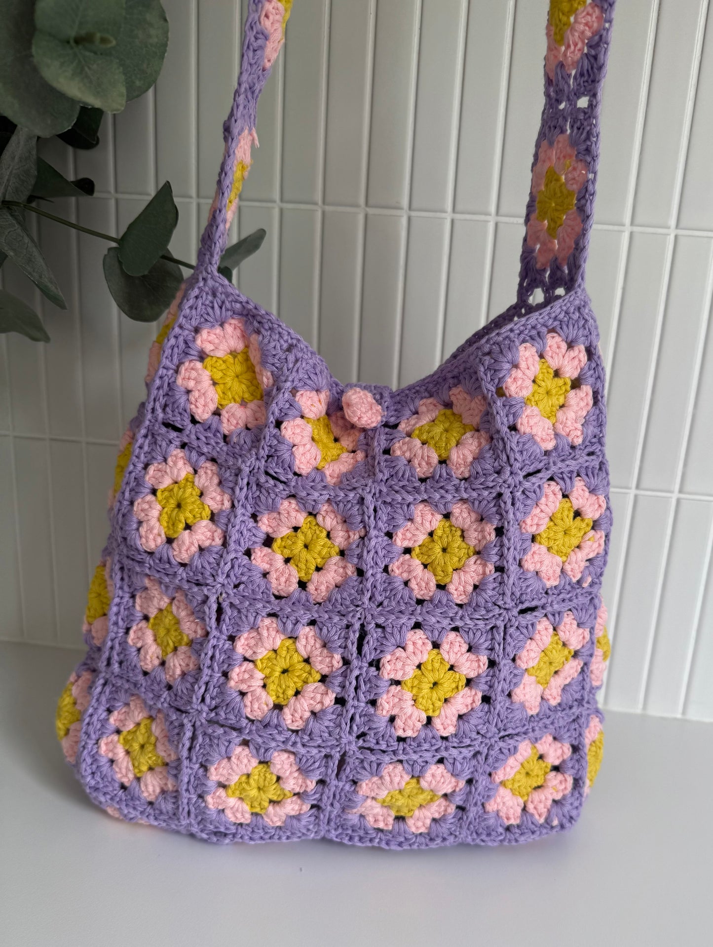 Patchwork Crochet Tote