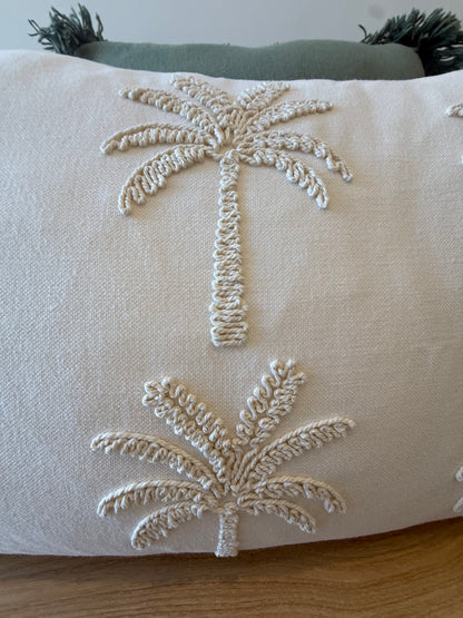Palm Paradise Cushion - Natural
