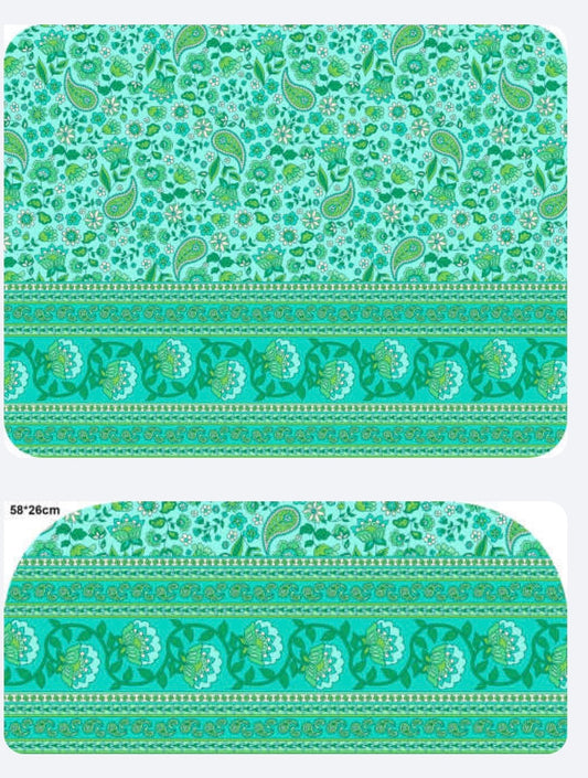 SALE- Step & Floor Mat SET - Teal