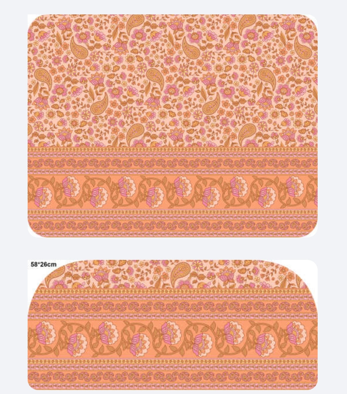 SALE- Step & Floor Mat SET - Just Peachy
