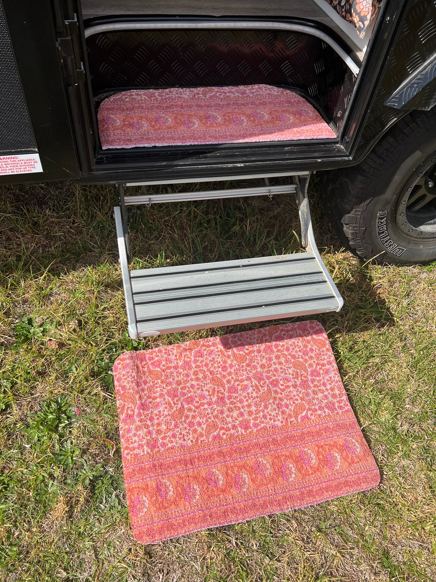 SALE- Step & Floor Mat SET - Just Peachy