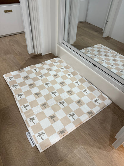 The BEST Bath Mat - Plaid Palms
