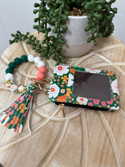 Floral Wristlet Card Purse