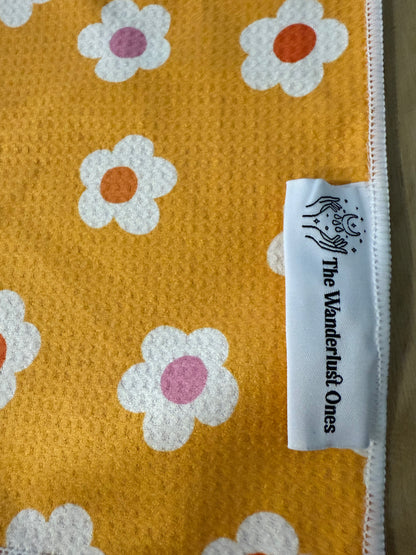 Quick Dry Tea Towel - Happy Daisy
