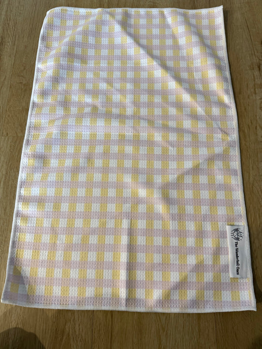 Quick Dry Tea Towel - Lemon Sherbet Check