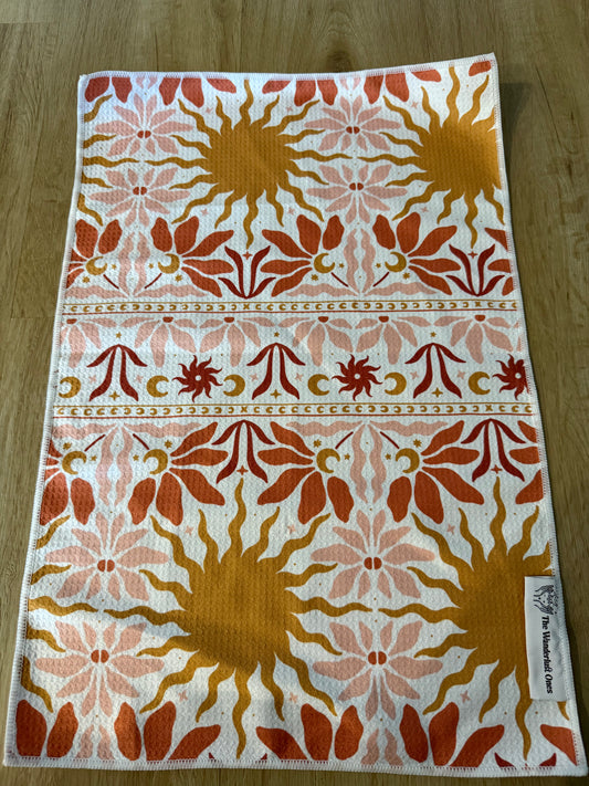 Quick Dry Tea Towel - Golden Suns