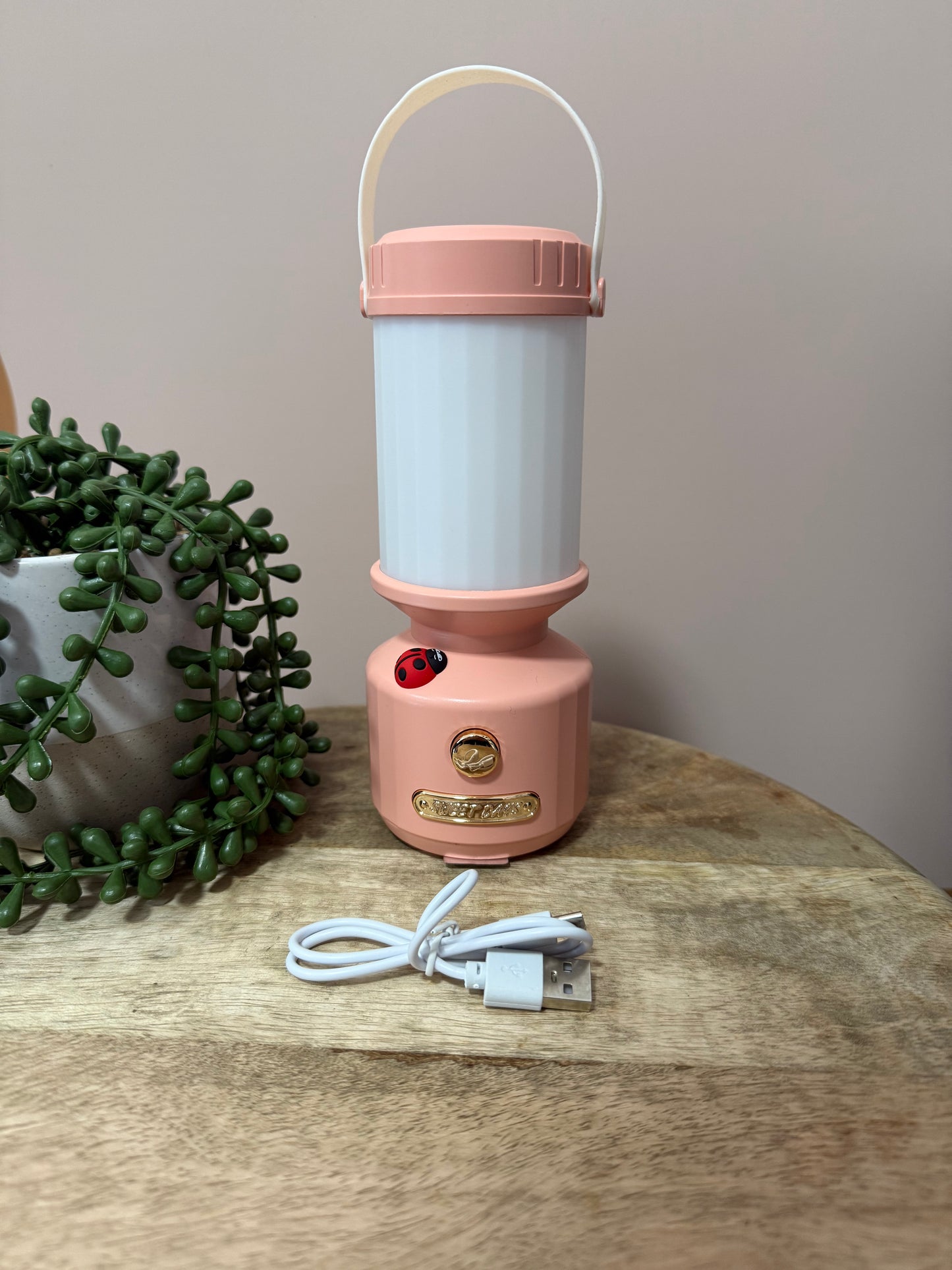 Tall Retro Lantern - peach