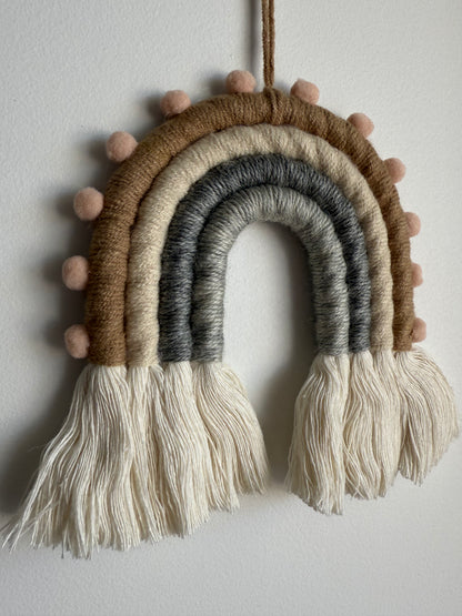 Earthy Tones Rainbow Wall Hanging
