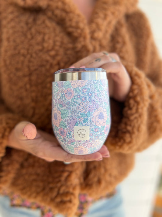 Bohemian Blue Poppy insulated cup